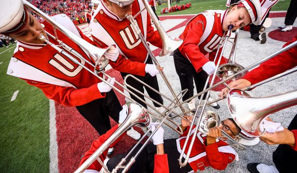 Wisconsin band at Rose Bowl halftime show - UWDC - UW-Madison Libraries