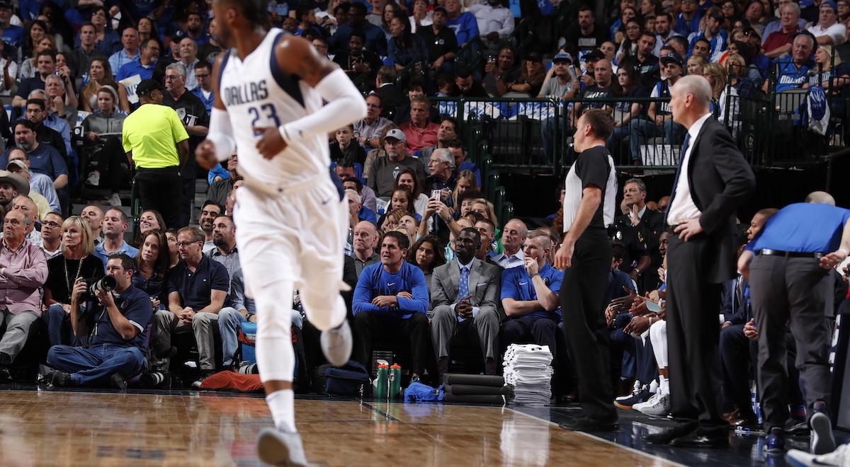 Michael Finley pictured courtside